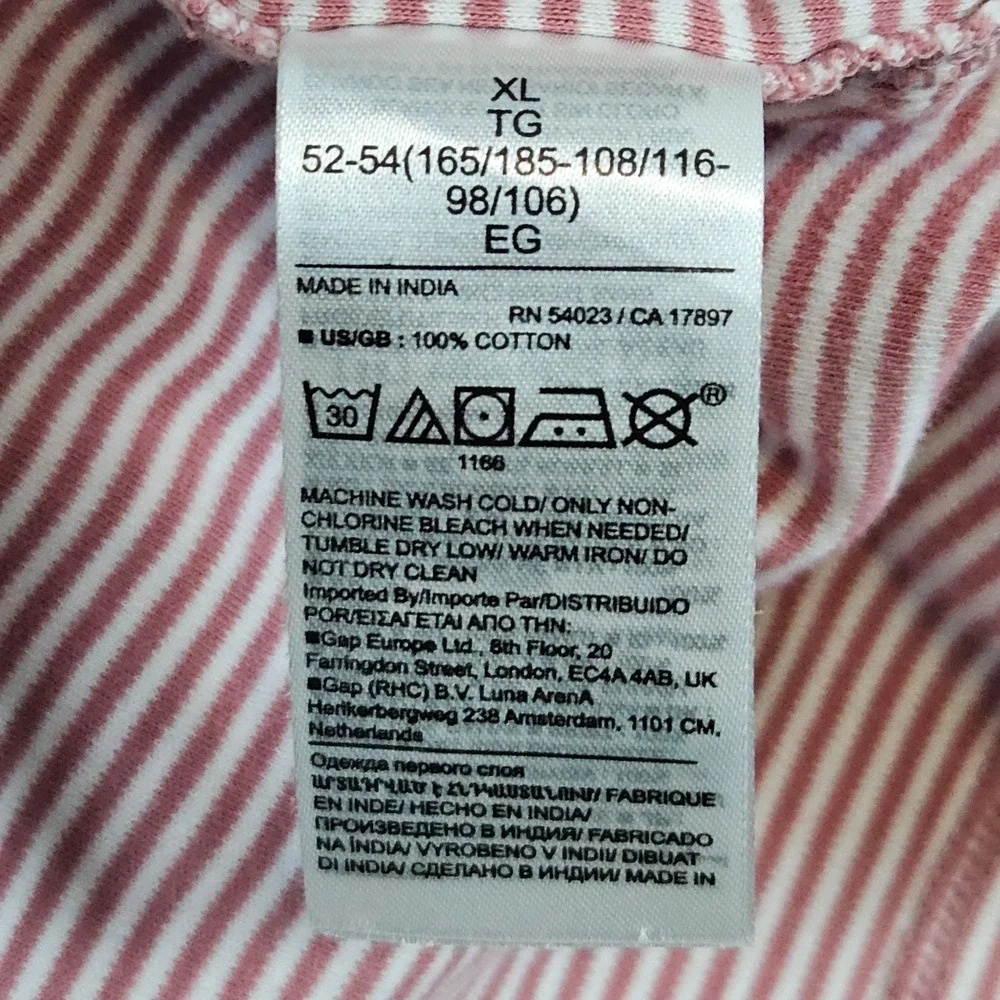 Banana Republic Mens Luxury Touch Polo Shirt Size XL Pink & White Stripes Preppy